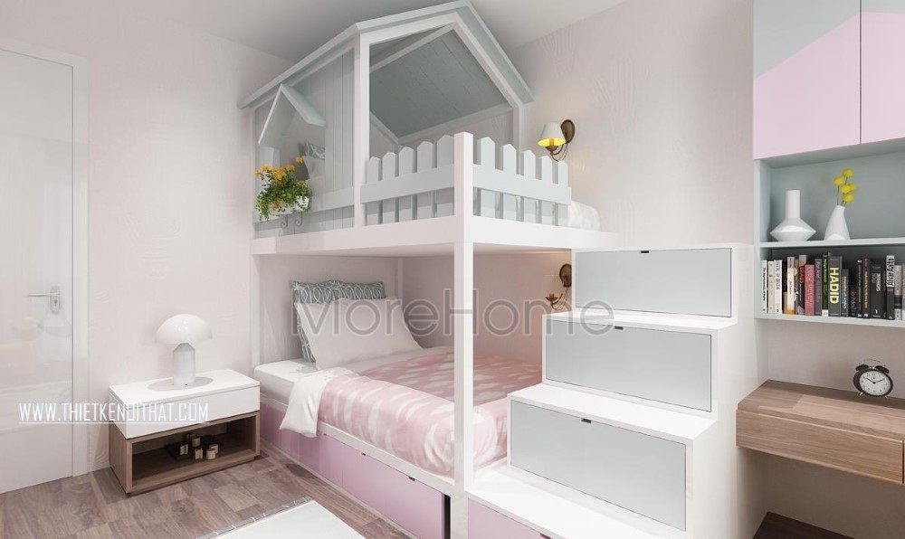 Thiết kế nội thất phòng ngủ con căn hộ chung cư Penthouse Imperia Garden